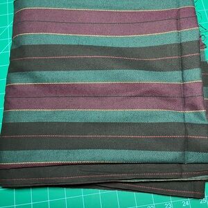 Striped Flannel Wool Fabric purple, green and black